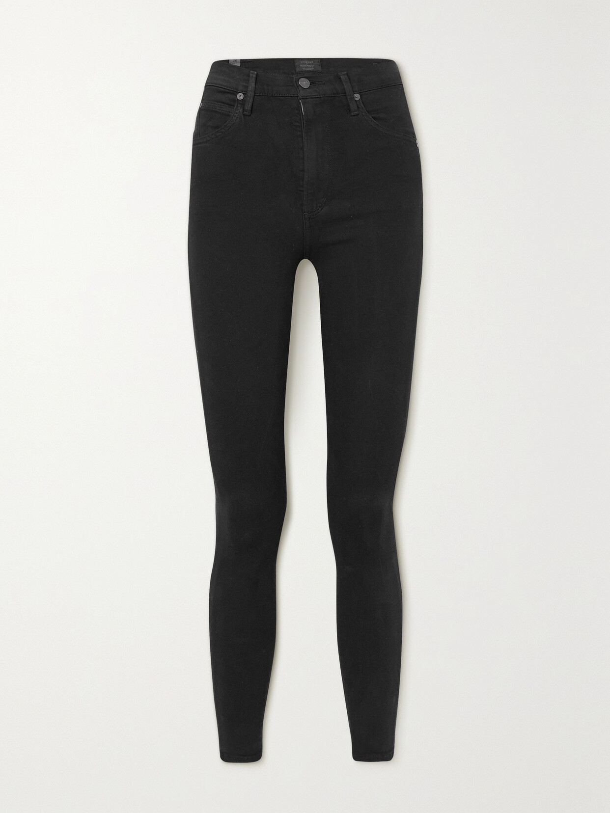 Citizen Of Humanity Rocket Ankle Mid-rise Skinny Jeans In Black