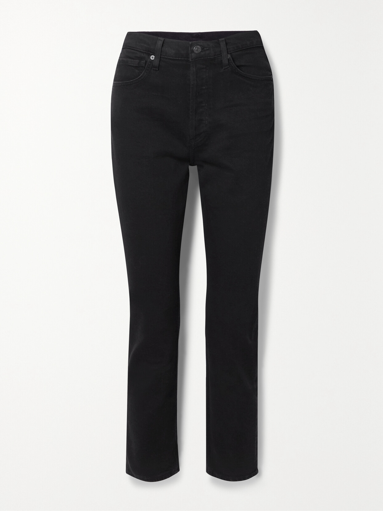 Citizens of Humanity Jolene Cropped High-rise Slim-leg Jeans - Black