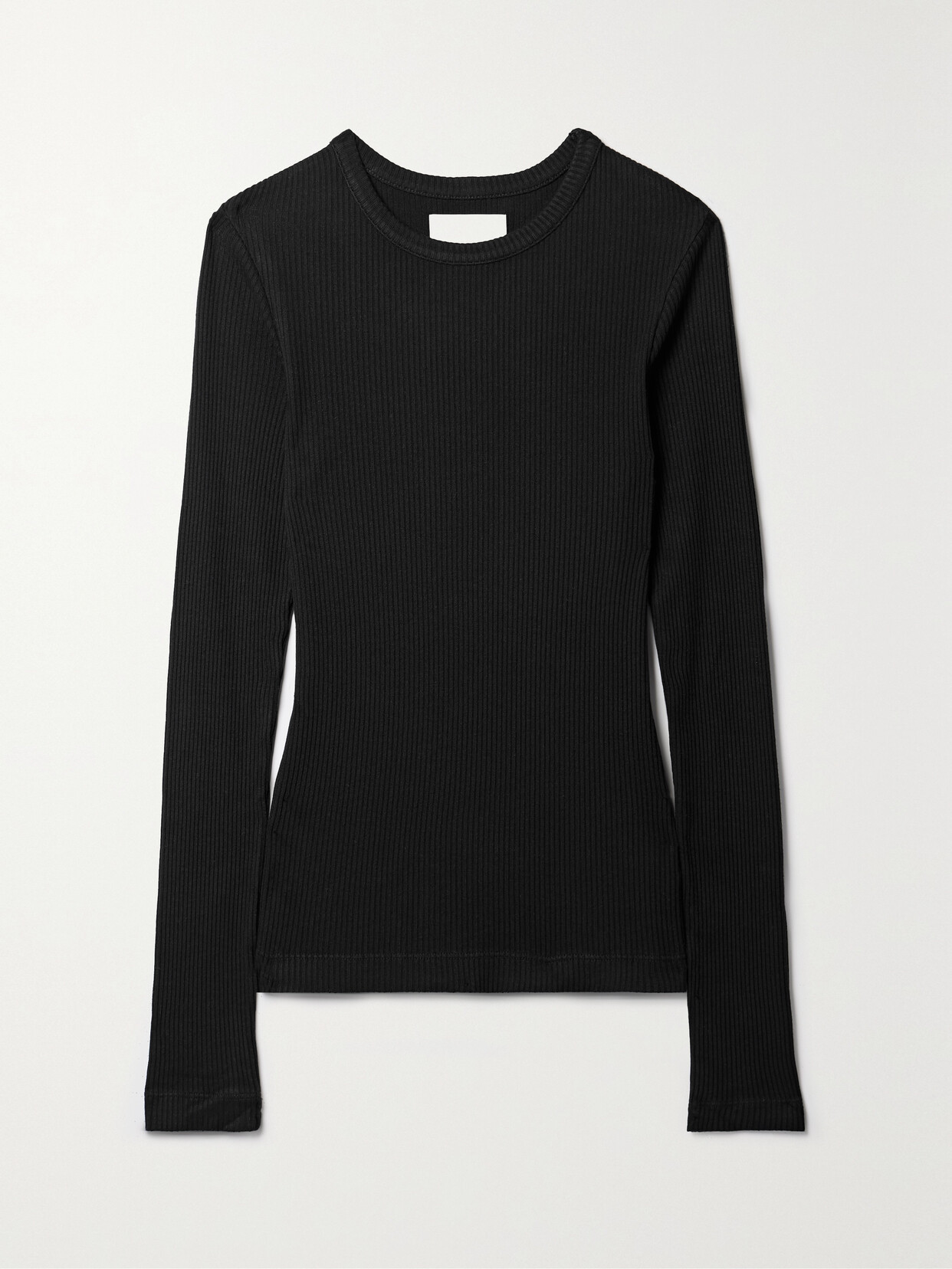 Shop Citizens Of Humanity + Net Sustain Bina Ribbed Lyocell-blend Top In Black