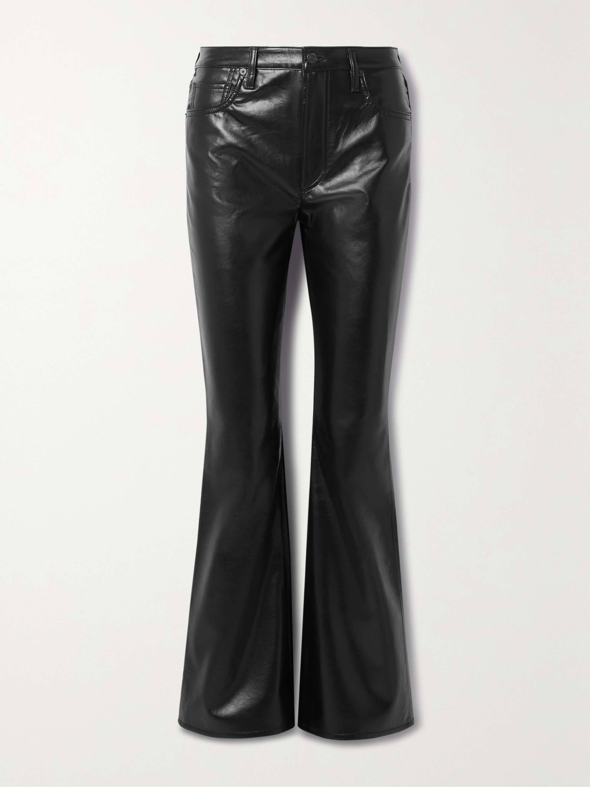 CITIZENS OF HUMANITY Lilah recycled leather-blend flared pants | NET-A ...