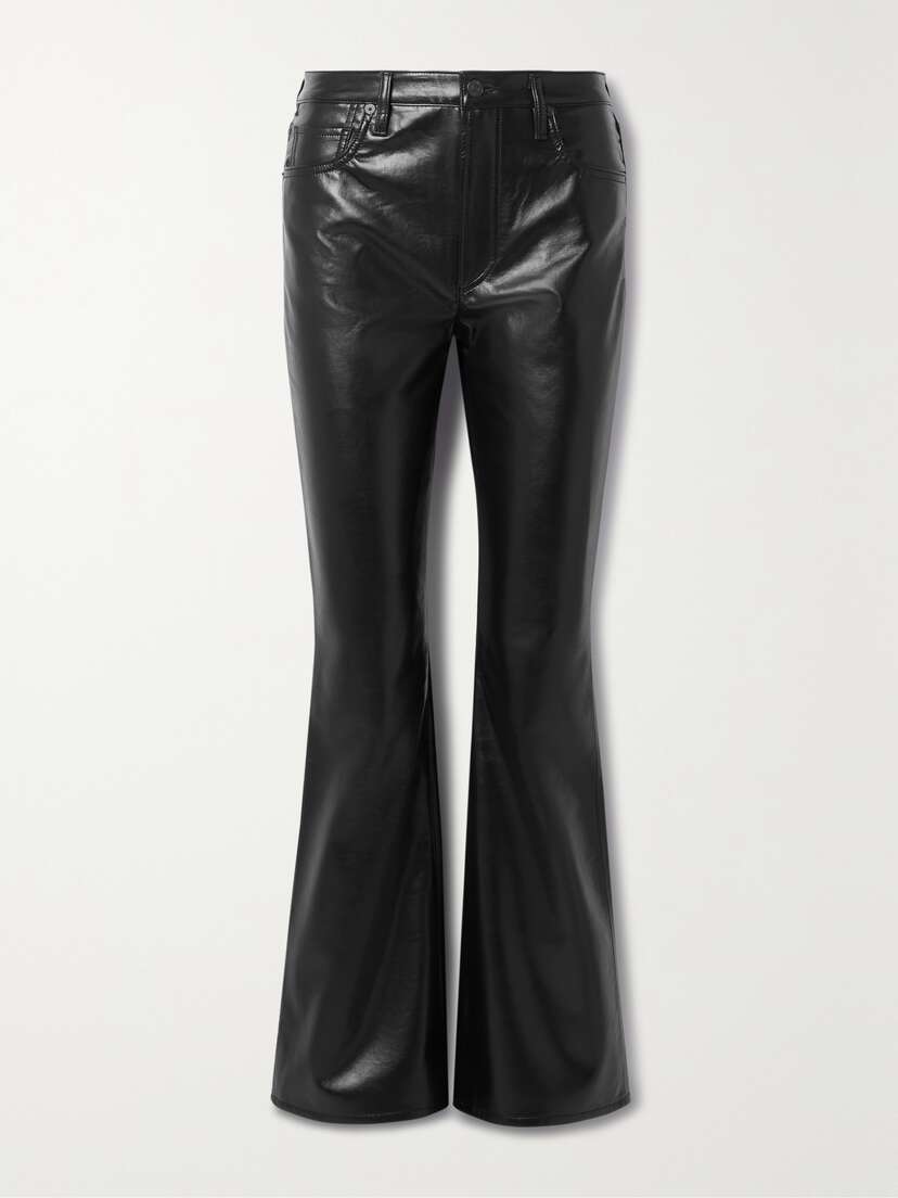 Citizens of Humanity Lilah Recycled Leather-blend Flared Pants