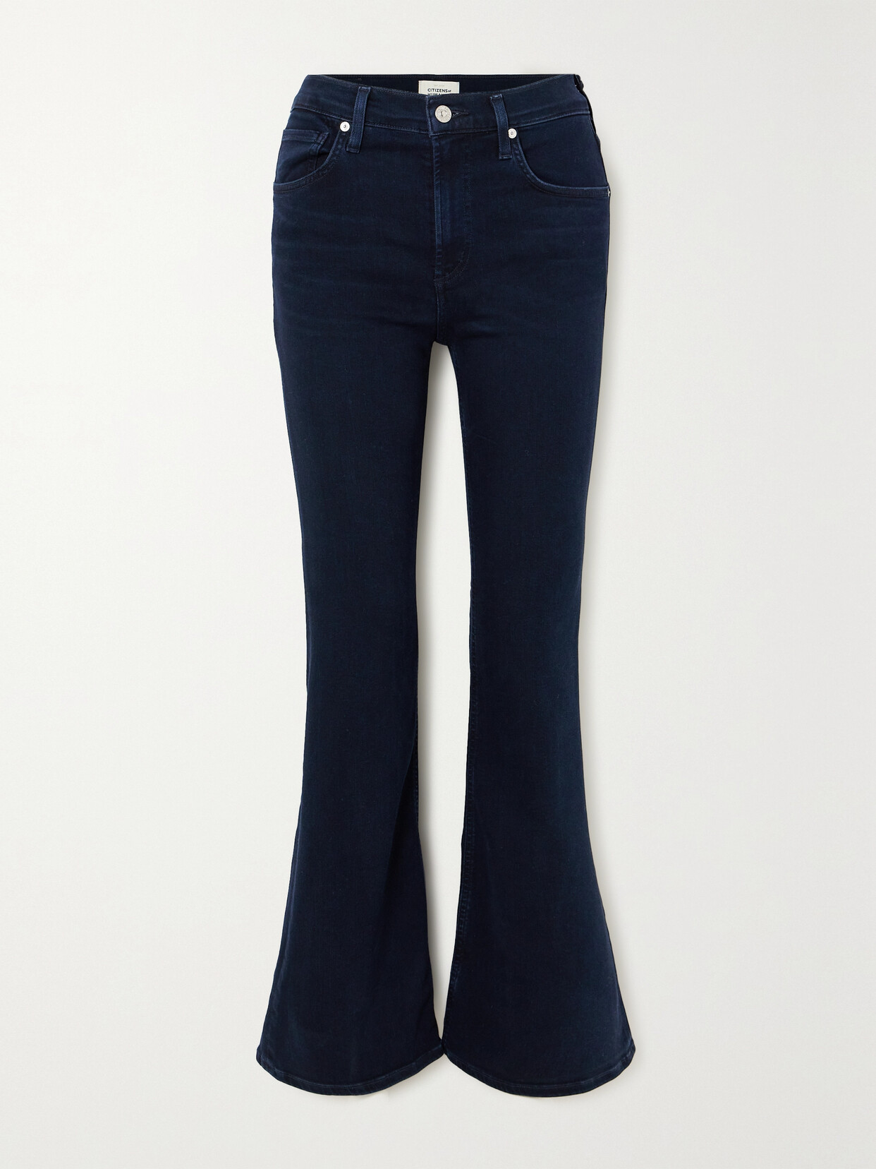 Shop Citizens Of Humanity Isola Flared Stretch-denim Jeans In Blue