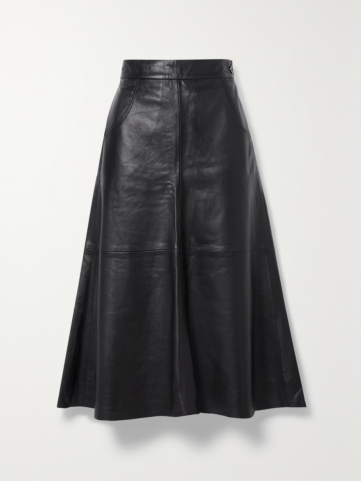 CITIZENS OF HUMANITY ARIA PANELED LEATHER MIDI SKIRT