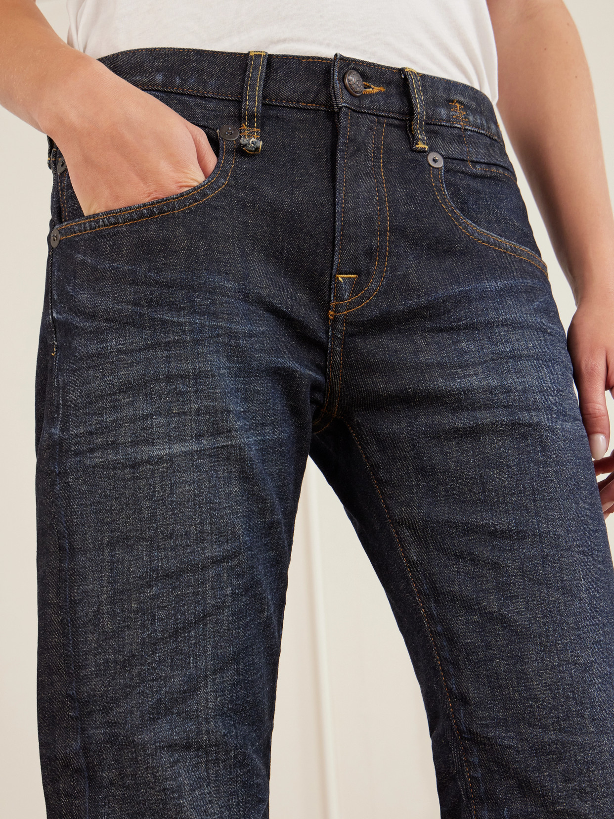 Boy Cropped High-Rise Straight-Leg Jeans