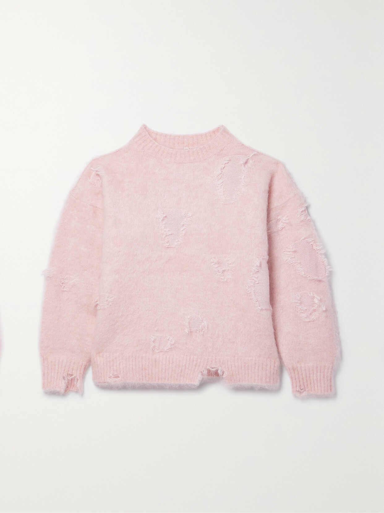 R13 - Distressed Knitted Sweater - Pink