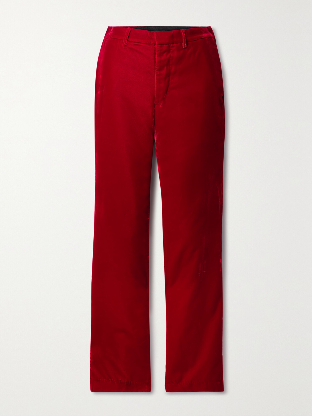 R13 - Lemmy Velvet Straight-leg Pants - Red