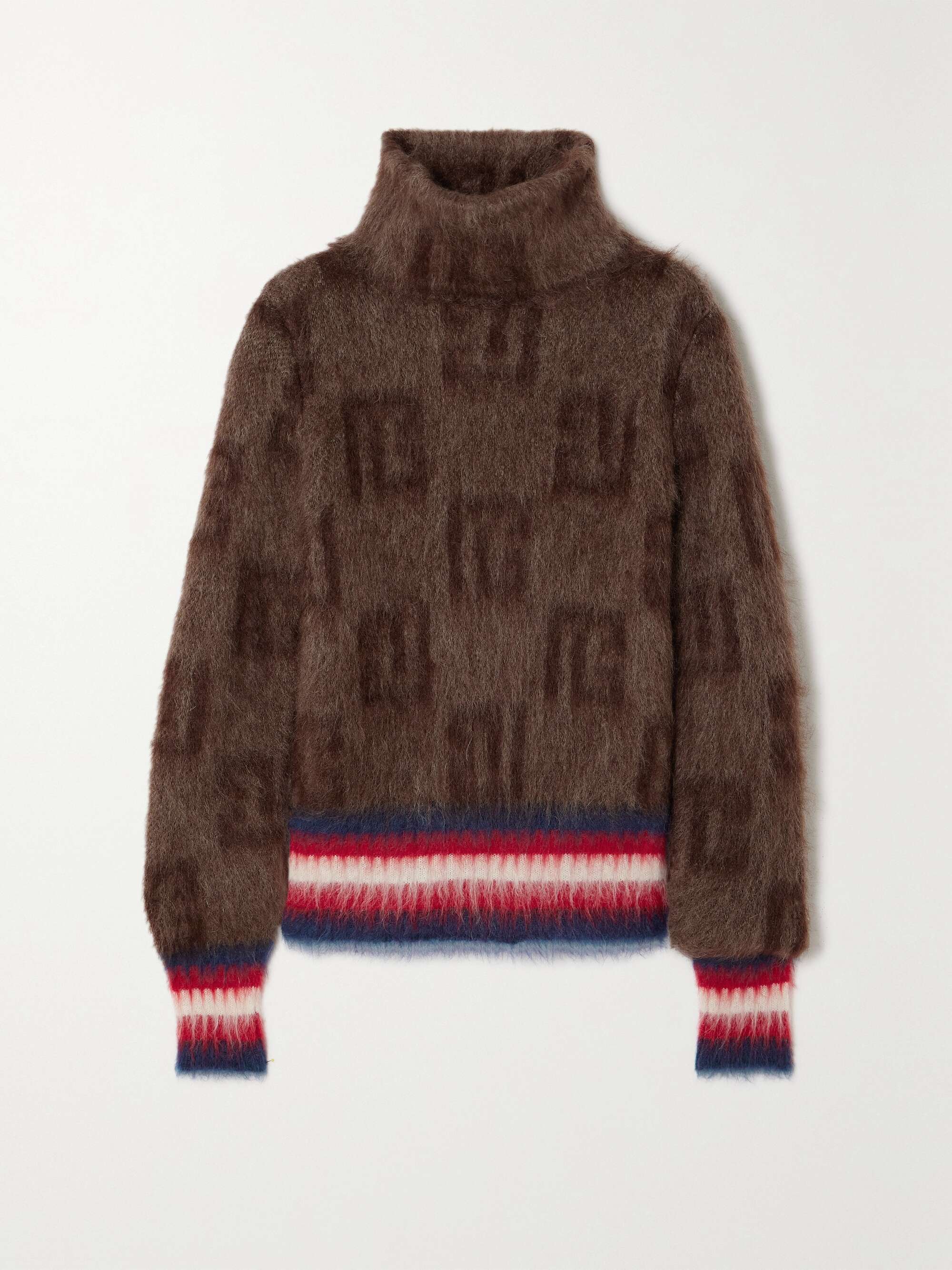 Acne Studios Brushed Jacquard Mohair-Blend Jumper  Acne studios sweater,  Jacquard sweater, Wool blend sweater