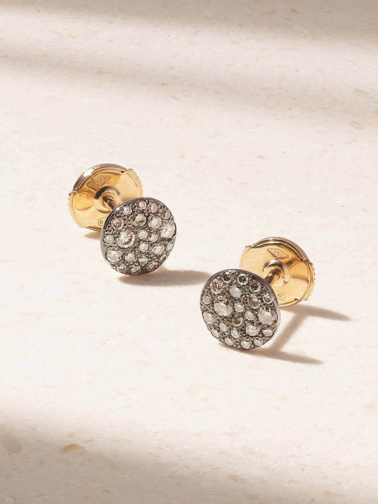 Pomellato Sabbia Rhodium-plated 18-karat Rose Gold Diamond Earrings