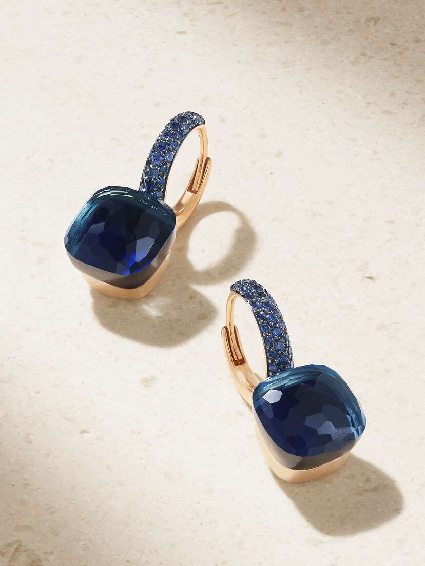 Pomellato Rhodium-plated 18-karat Rose And White Gold Multi-stone Earrings