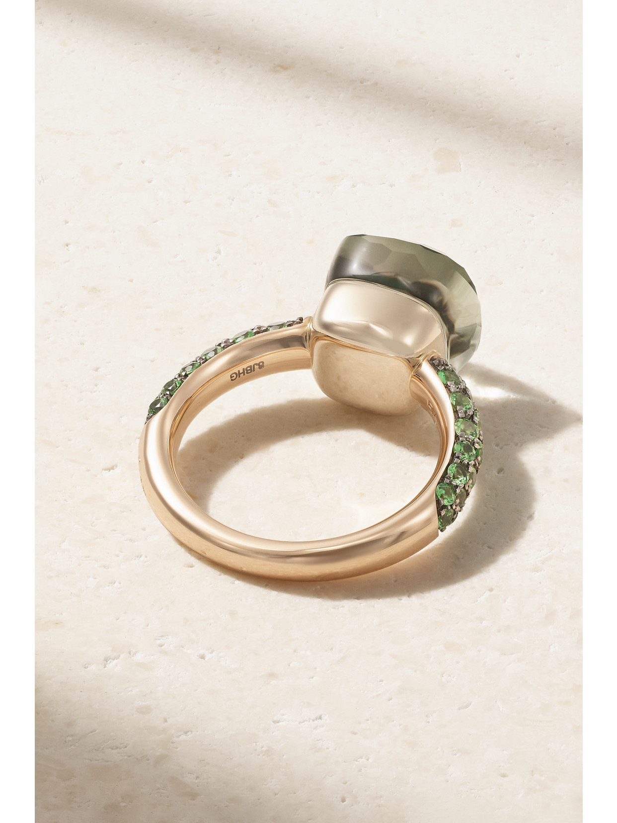 Shop Pomellato Nudo 18-karat Rose And White Gold Multistone Ring