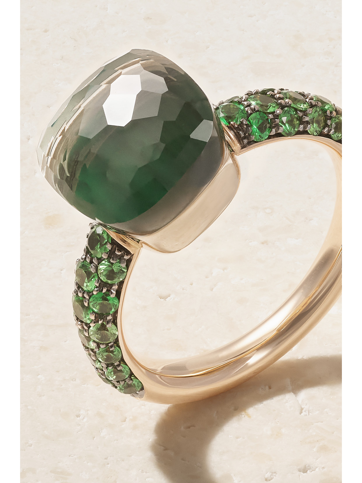 Pomellato Nudo 18-karat Rose And White Gold Multistone Ring In Gold