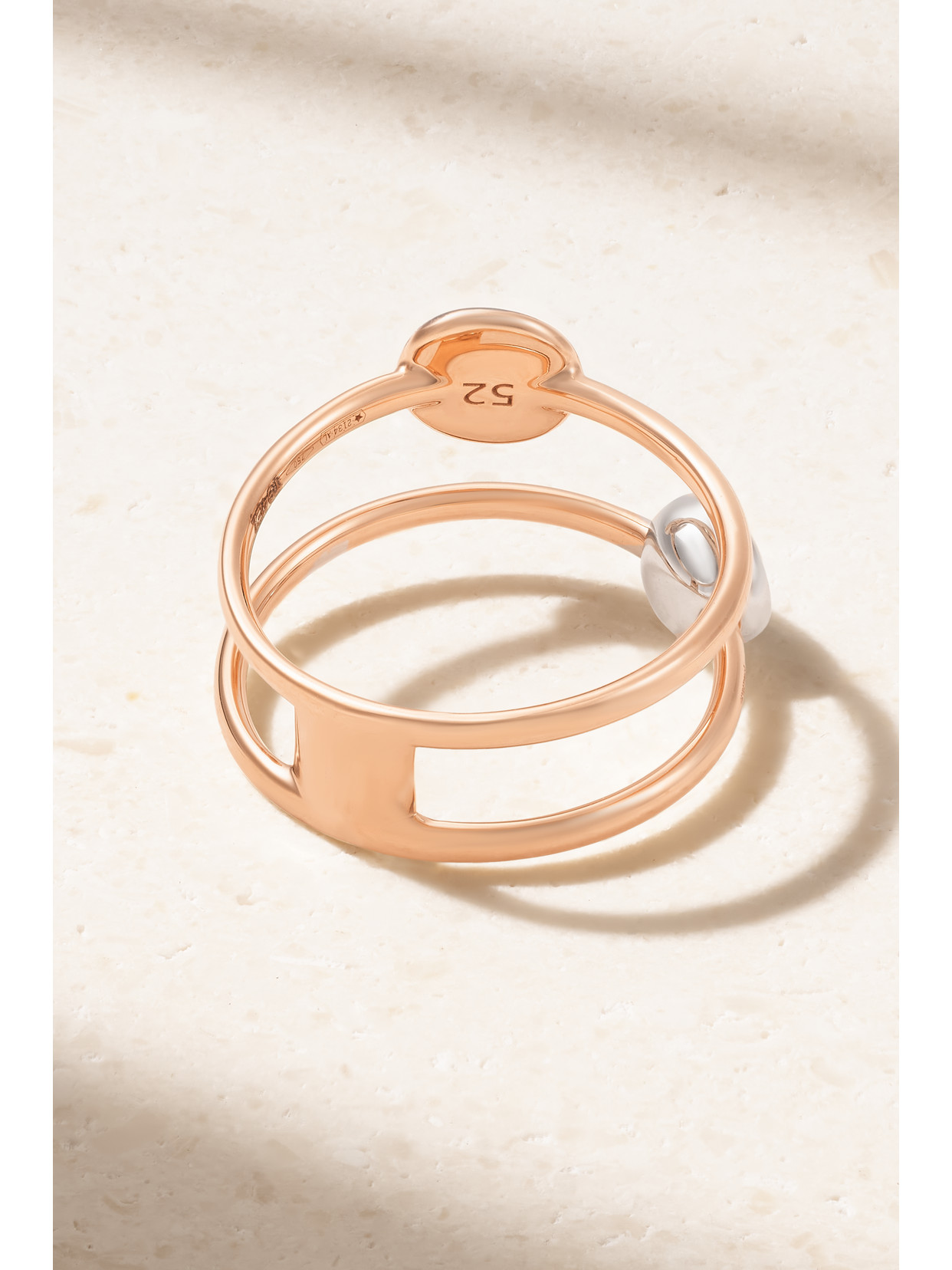 Pomellato 18-karat Rose And White Gold Diamond Ring In Gold