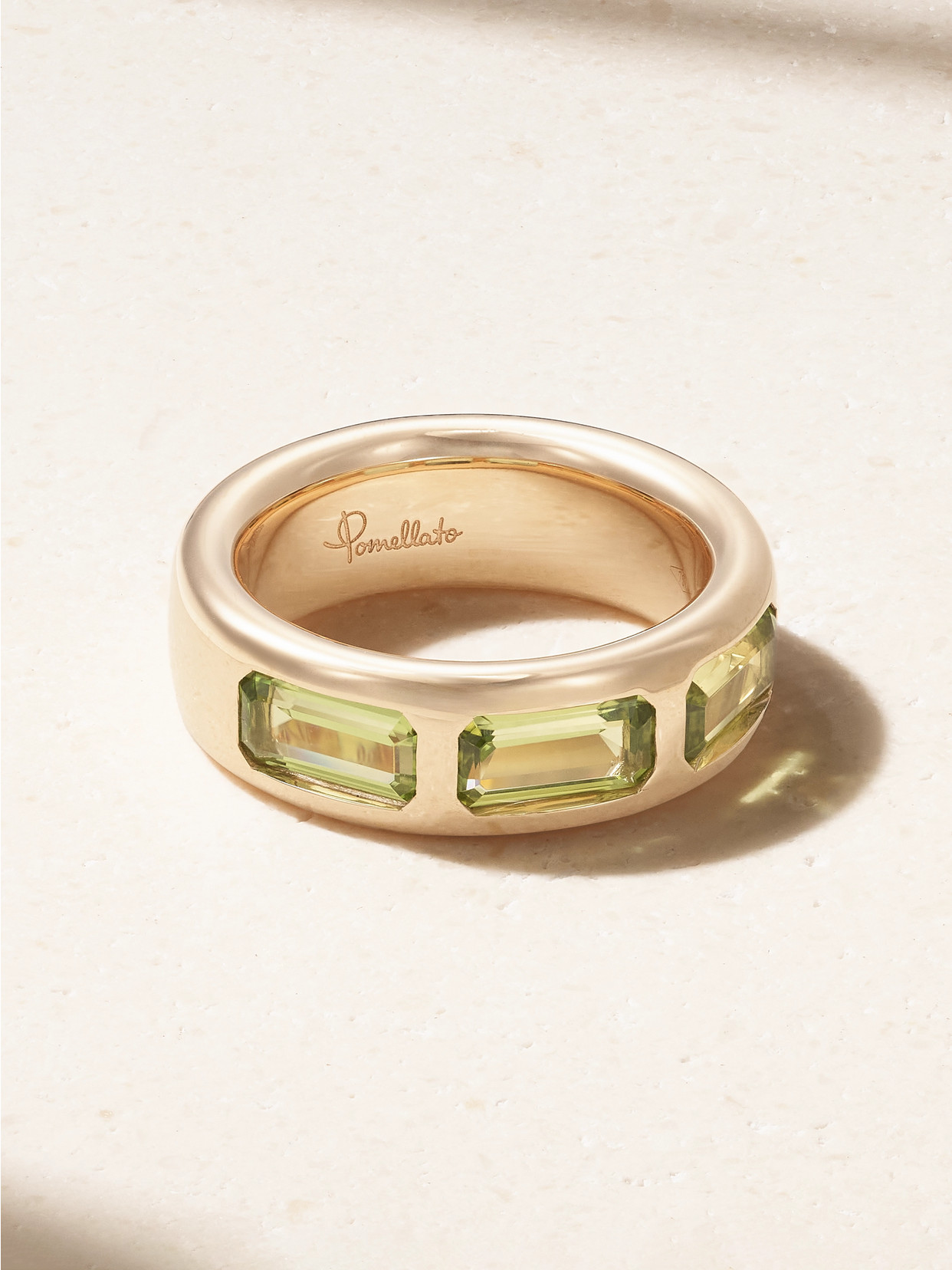 Pomellato Iconica 18-karat Rose Gold Peridot Ring - 54