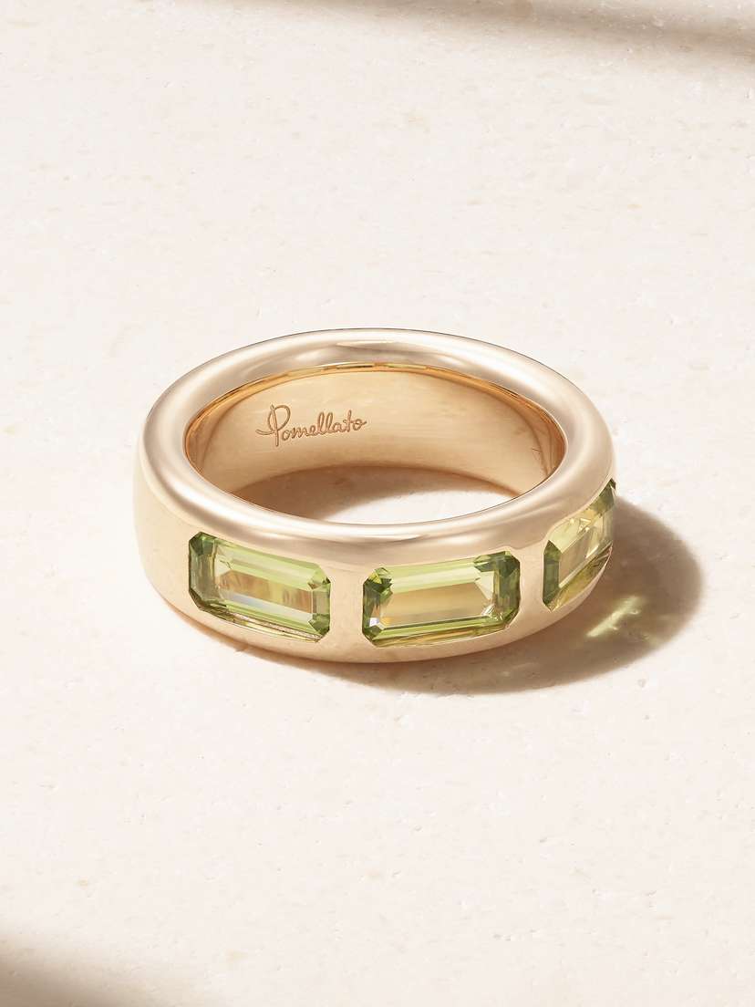 Pomellato Iconica 18-karat Rose Gold Peridot Ring