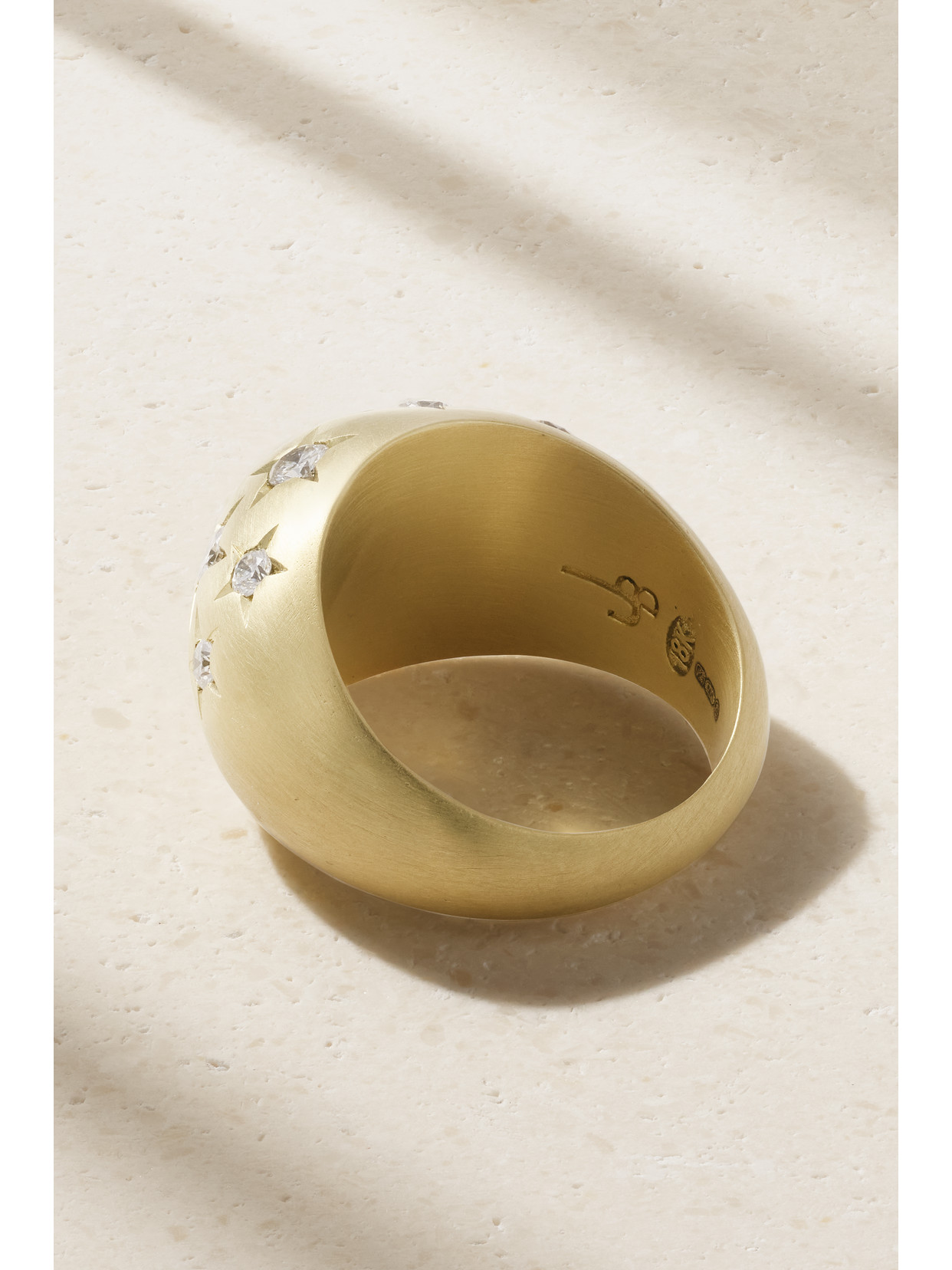 Jenna Blake Stardust Dome 18-karat Gold Diamond Ring In Gold