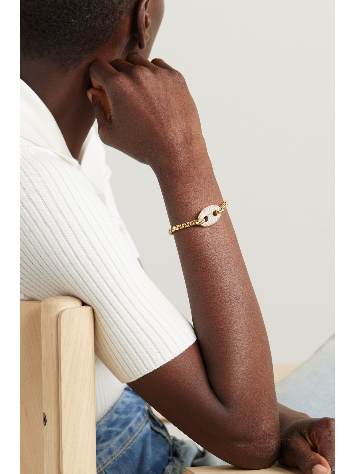 Jenna Blake 18-karat Gold Diamond Bracelet In Gold