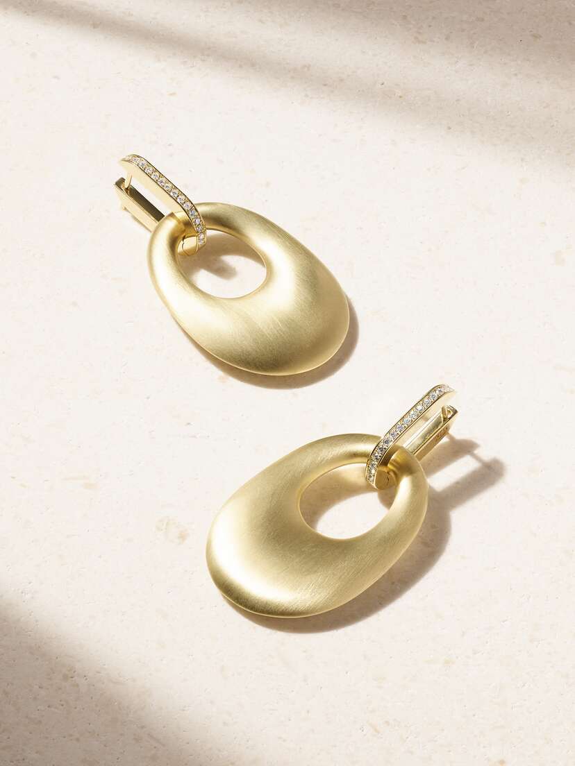 Jenna Blake Interchangeable 18-karat Gold Diamond Hoops