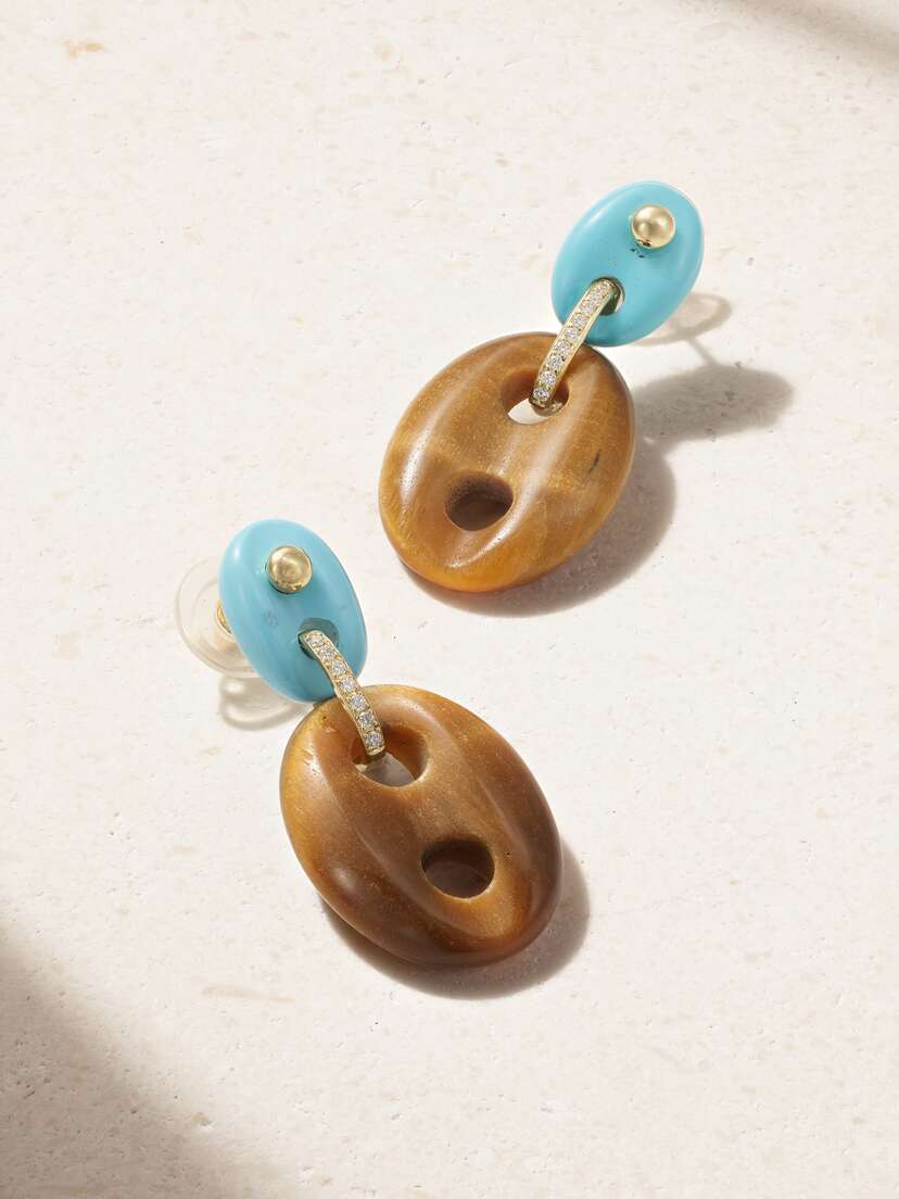 Jenna Blake 18-karat  Multi-stone Earrings