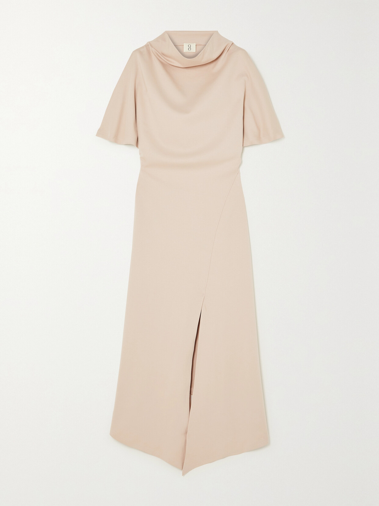 Ninety Percent Narin Draped Organic Cotton-jersey Midi Dress In Unknown