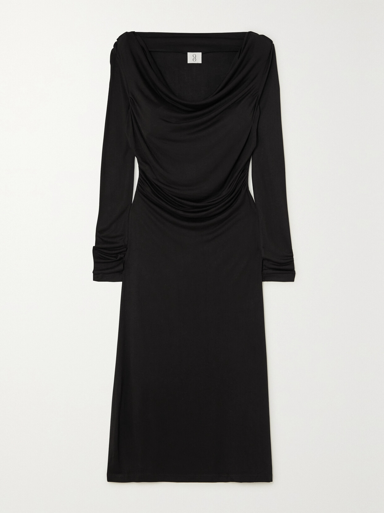 Ninety Percent Inver Draped Lenzing Micromodal Midi Dress In Unknown