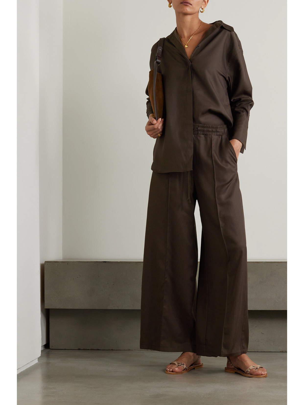 NINETY PERCENT AMY TENCEL LYOCELL WIDE-LEG PANTS