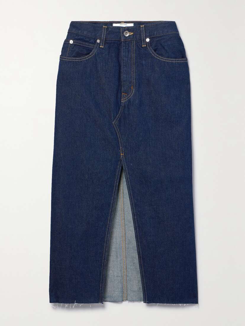 SLVRLAKE + Net Sustain Organic Denim Midi Skirt