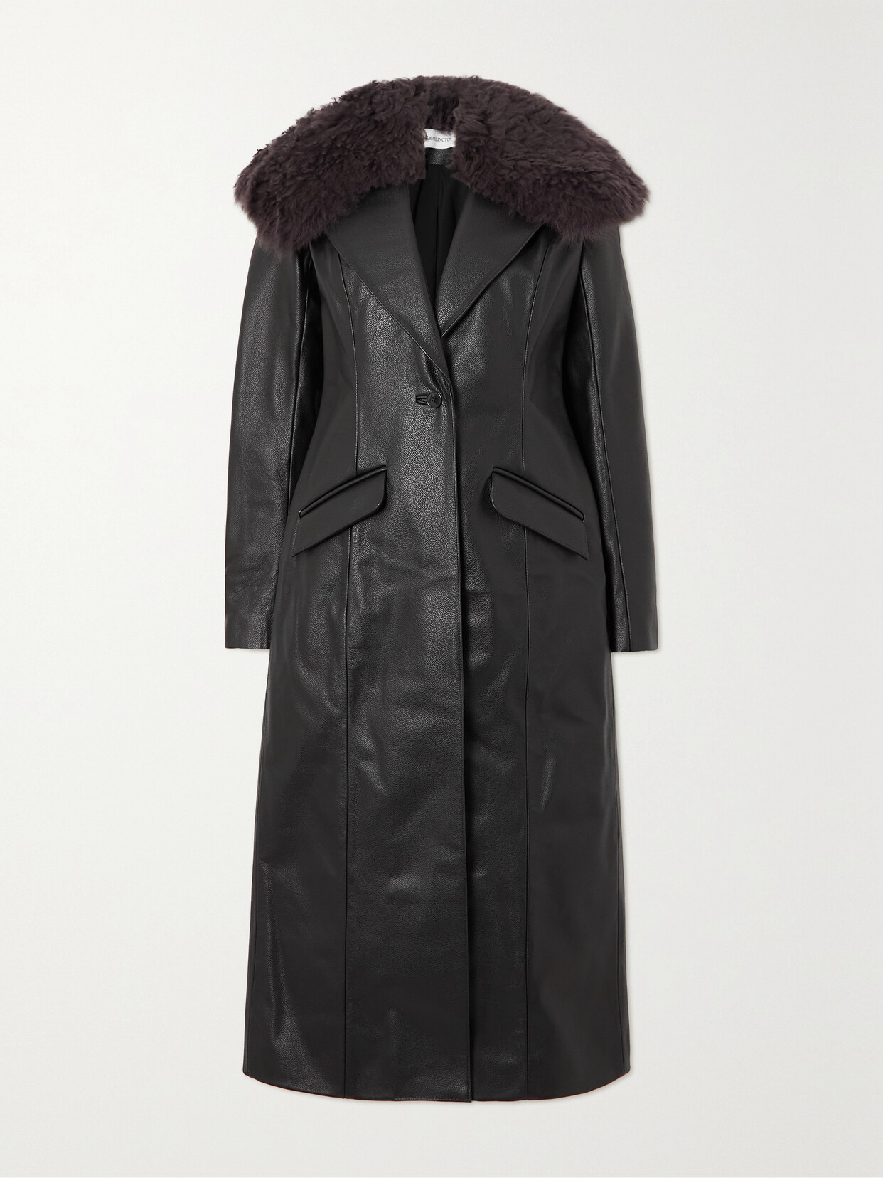 16ARLINGTON Dvina Shearling-trimmed Leather Coat - Brown