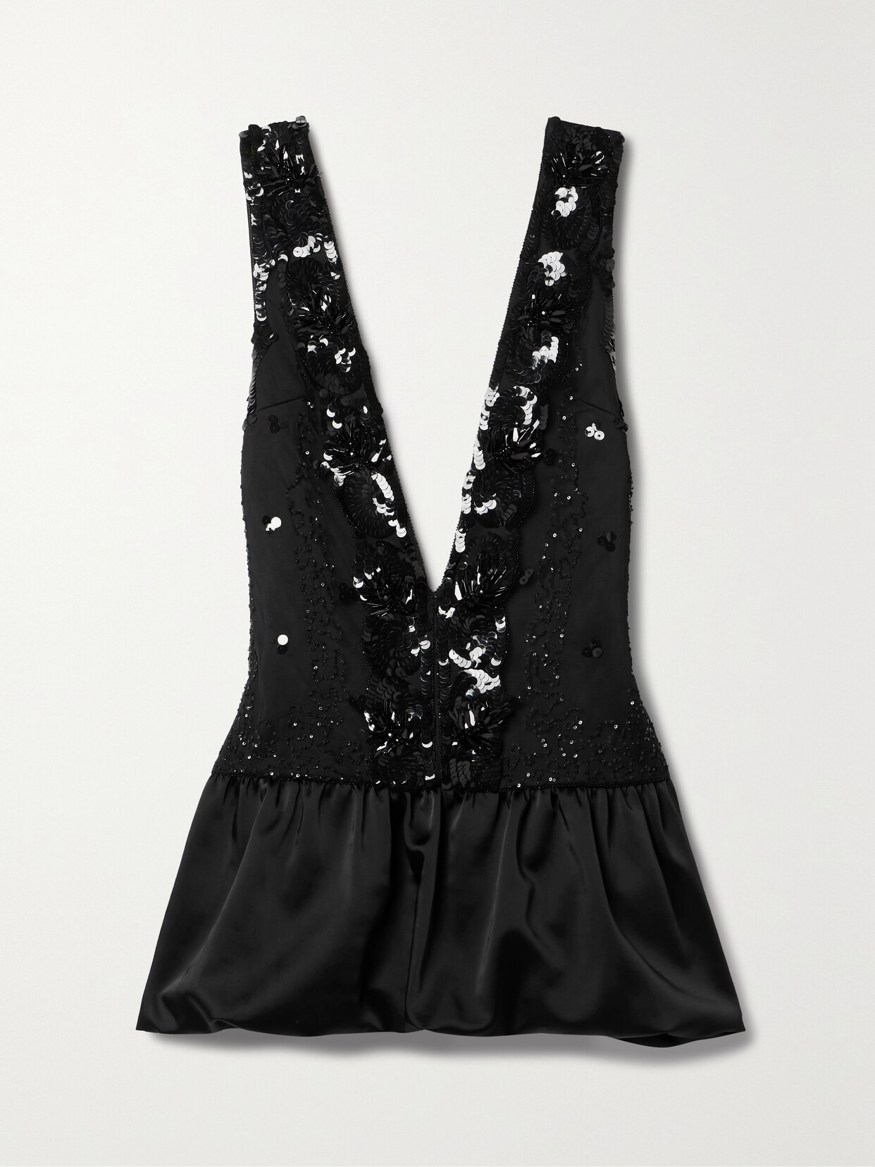 16ARLINGTON Salina Sequin-embellished Tulle And Satin Mini Dress - Black