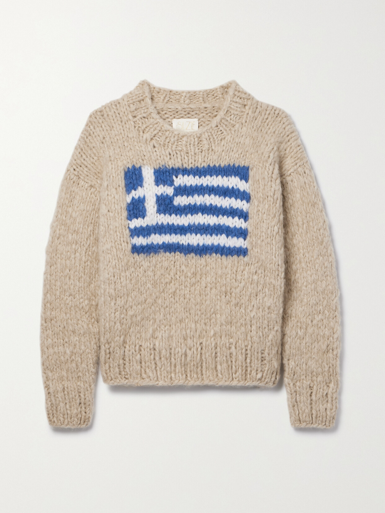 Suzie Kondi Jooshi Intarsia Cashmere Jumper In Neutrals