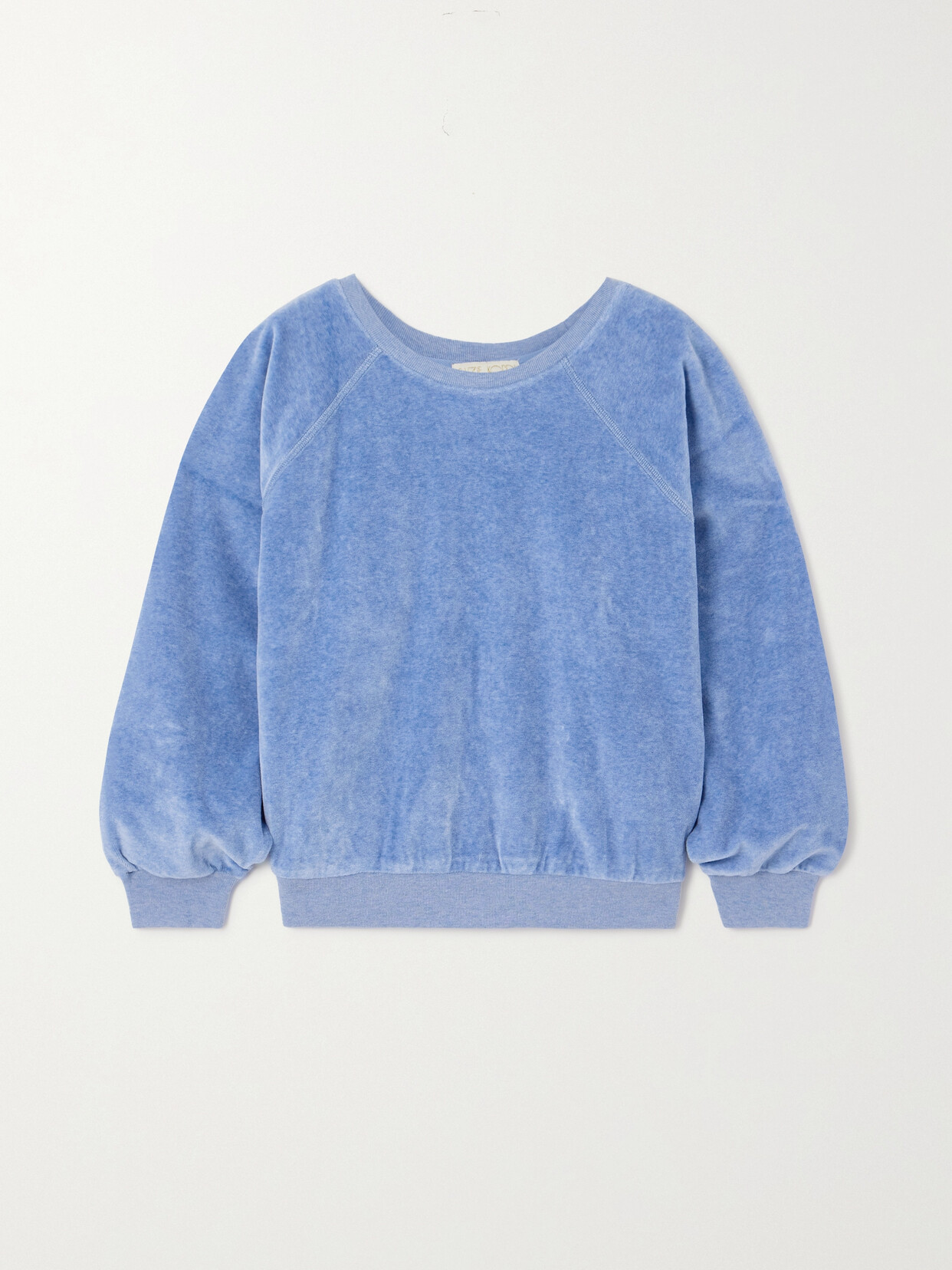 Suzie Kondi - Samos Cotton-blend Velour Sweatshirt - Blue