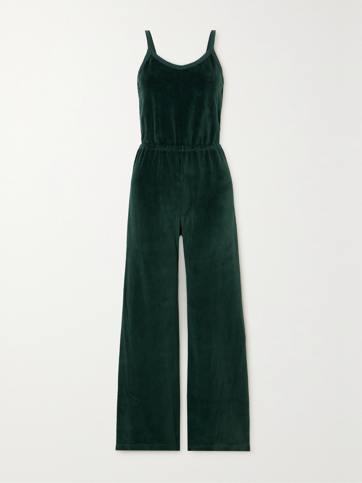 Suzie Kondi - Elma Cotton-blend Velour Jumpsuit - Green