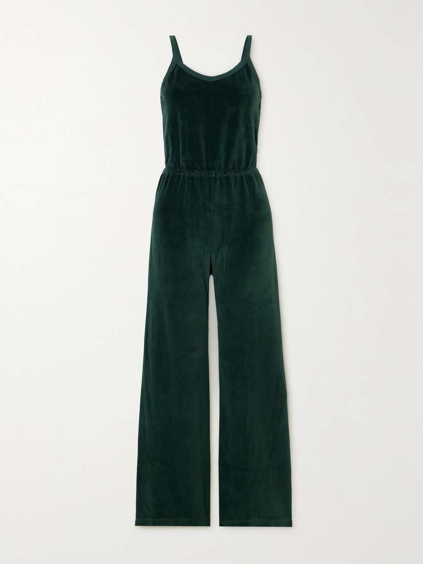 Suzie Kondi Elma Cotton-blend Velour Jumpsuit - x large