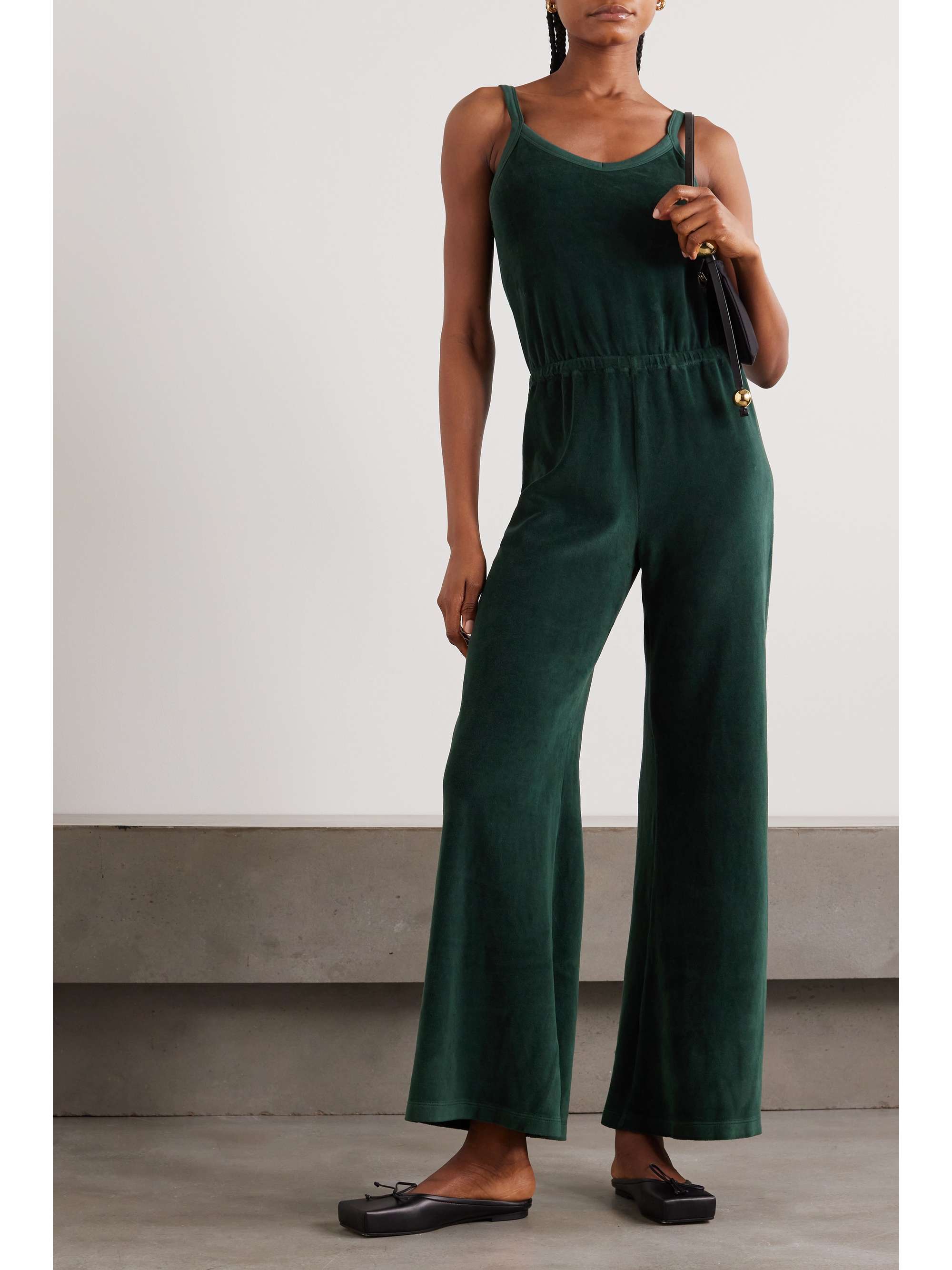 SUZIE KONDI Elma cotton-blend terry jumpsuit