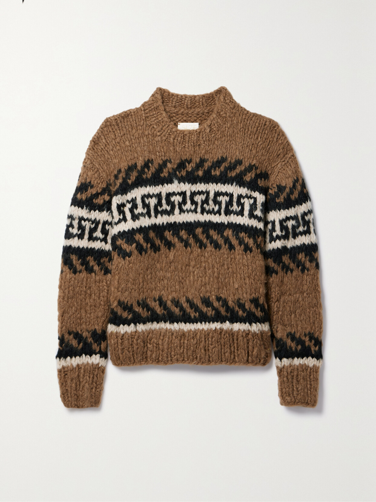 Suzie Kondi Jooshi Jacquard-knit Cashmere Jumper In Brown