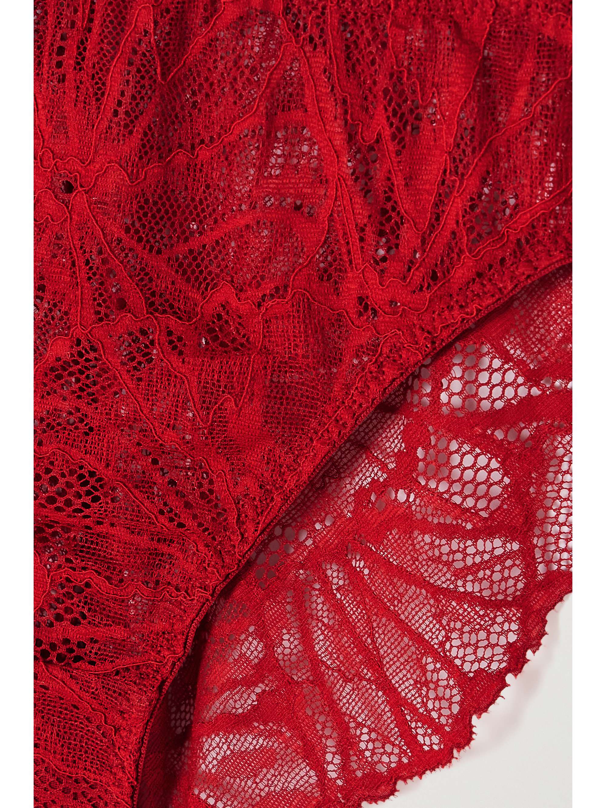 DORA LARSEN Constance stretch recycledlace briefs NETAPORTER