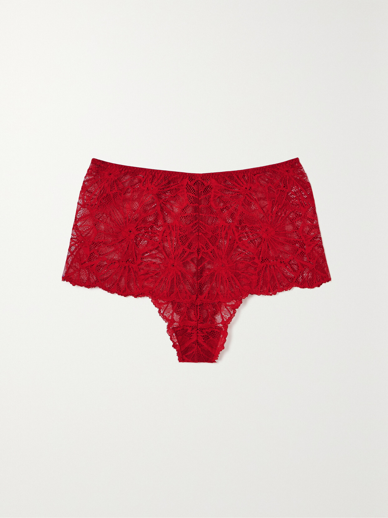 Dora Larsen - Constance Stretch-recycled Lace Briefs - Red