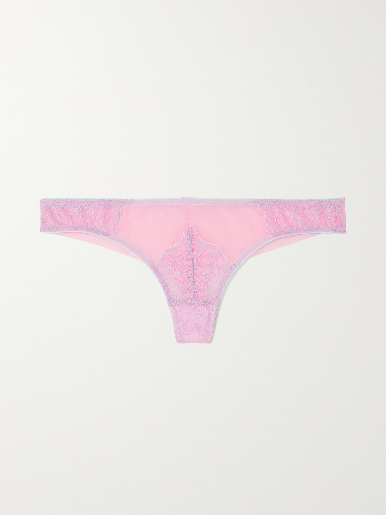 Dora Larsen Alice Recycled-lace And Tulle Thong - Purple