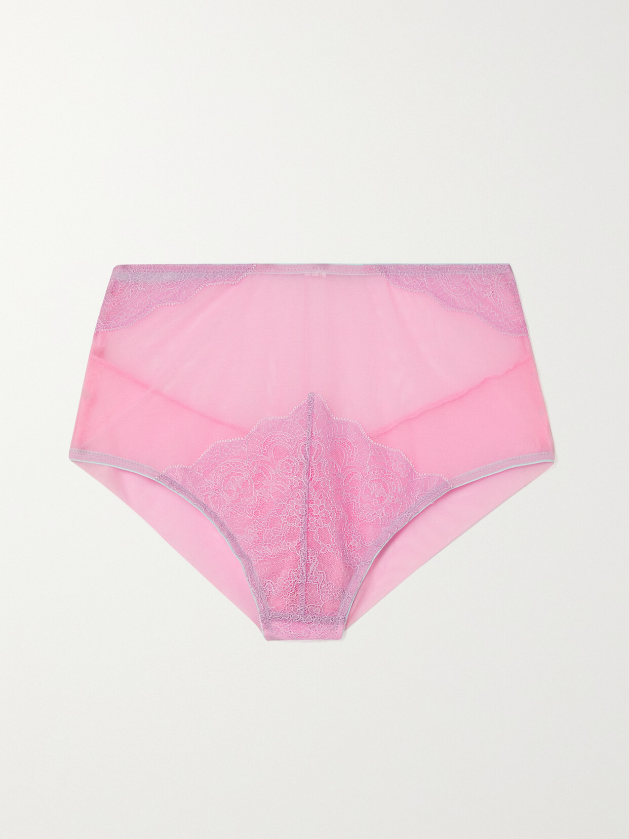 Dora Larsen - Alice Recycled-tulle And Lace Briefs - Purple