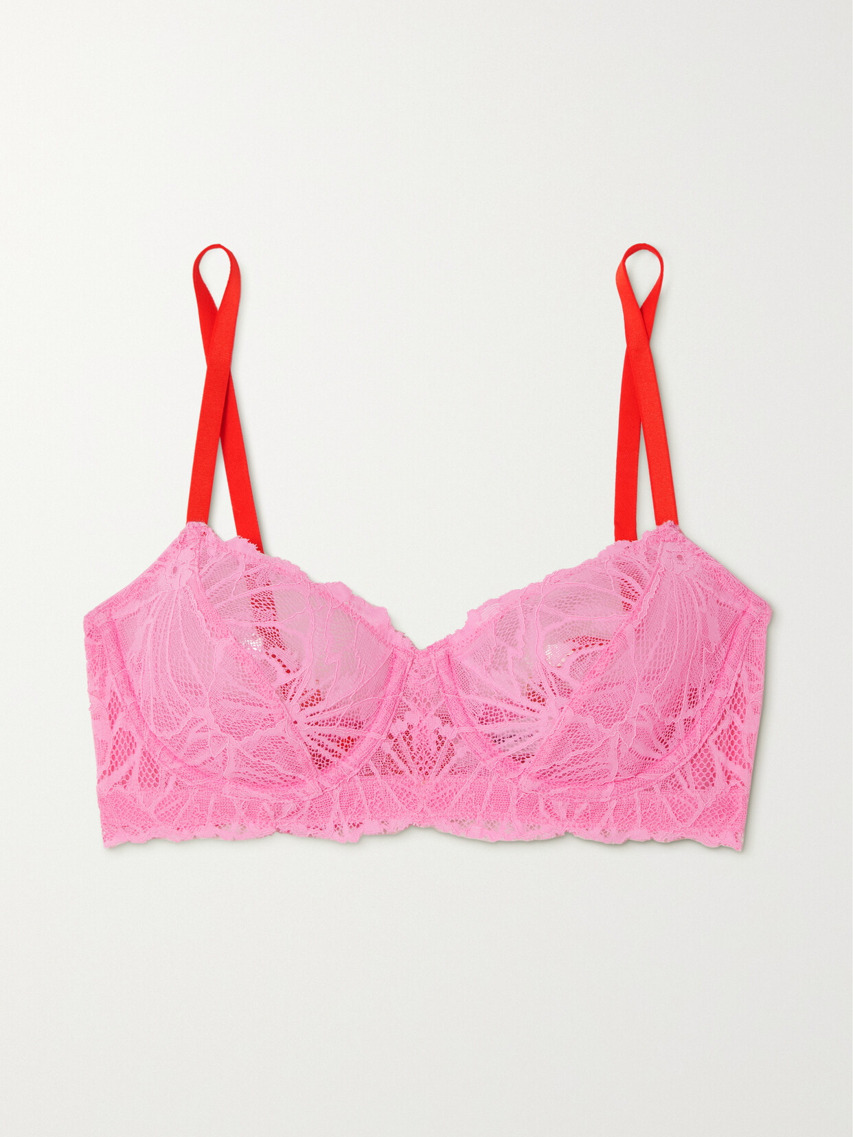 Dora Larsen - Vita Recycled-lace Underwired Bra - Pink