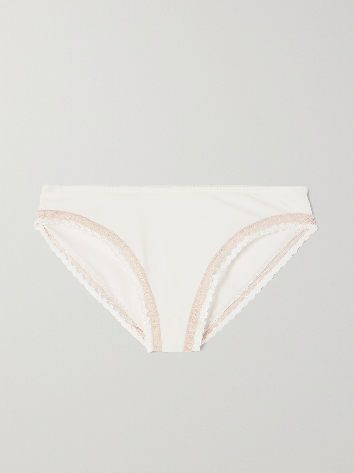 Eres Flash Crochet-trimmed Stretch-jersey Briefs In White