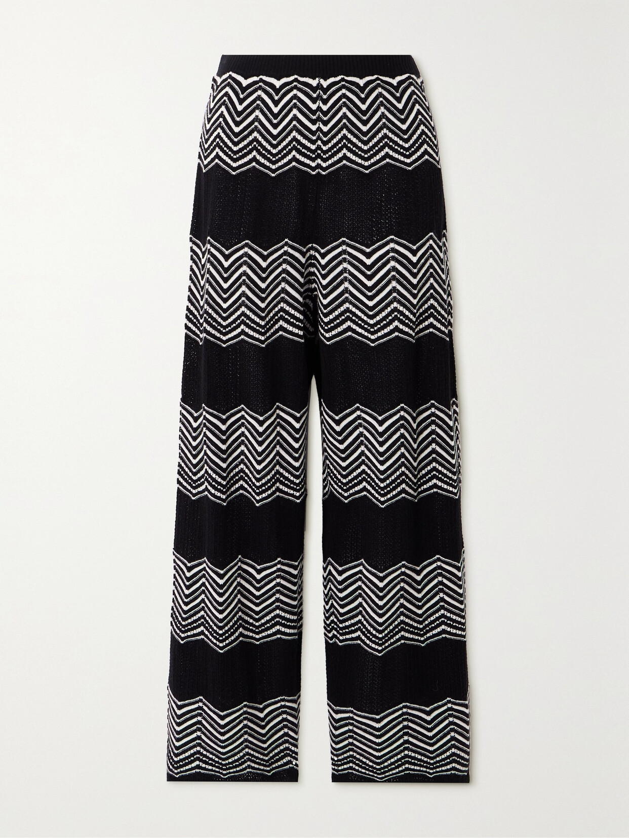 Shop Eres Disco Sugar Striped Wool And Cashmere-blend Pants In Black