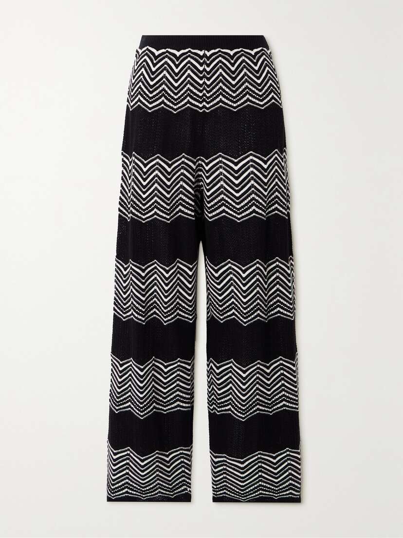 Eres Disco Sugar Striped Wool And Cashmere-blend Pants