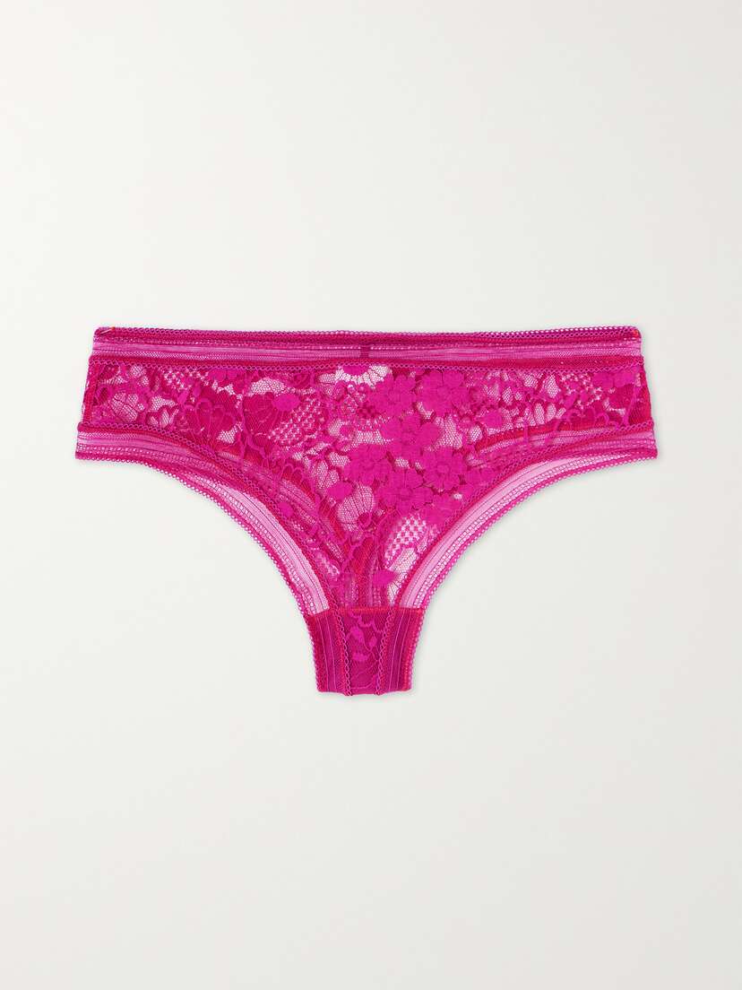 Eres Pollen Tisane Picot-trimmed Stretch-lace Briefs