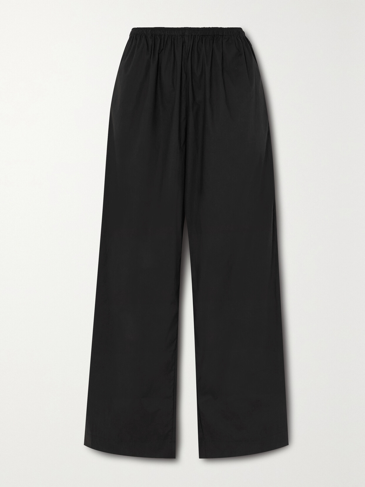 Deiji Studios Ease Organic Cotton-poplin Pants In Black