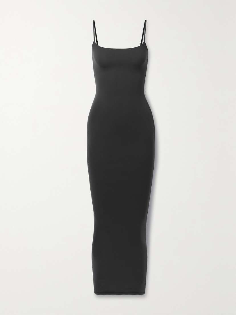Skims Fits Everybody Long Slip Dress - Onyx