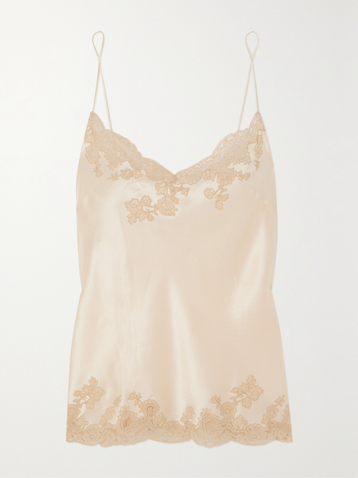 ALEMAIS Lace-trimmed Silk-satin Camisole - Cream