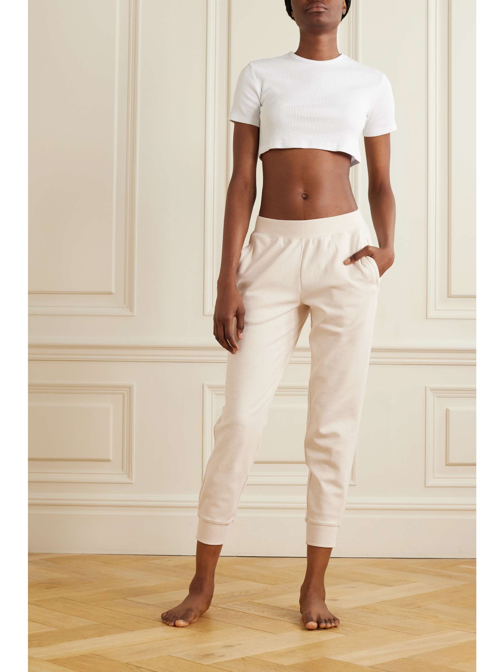 EBERJEY + NET SUSTAIN cotton-blend jersey track pants