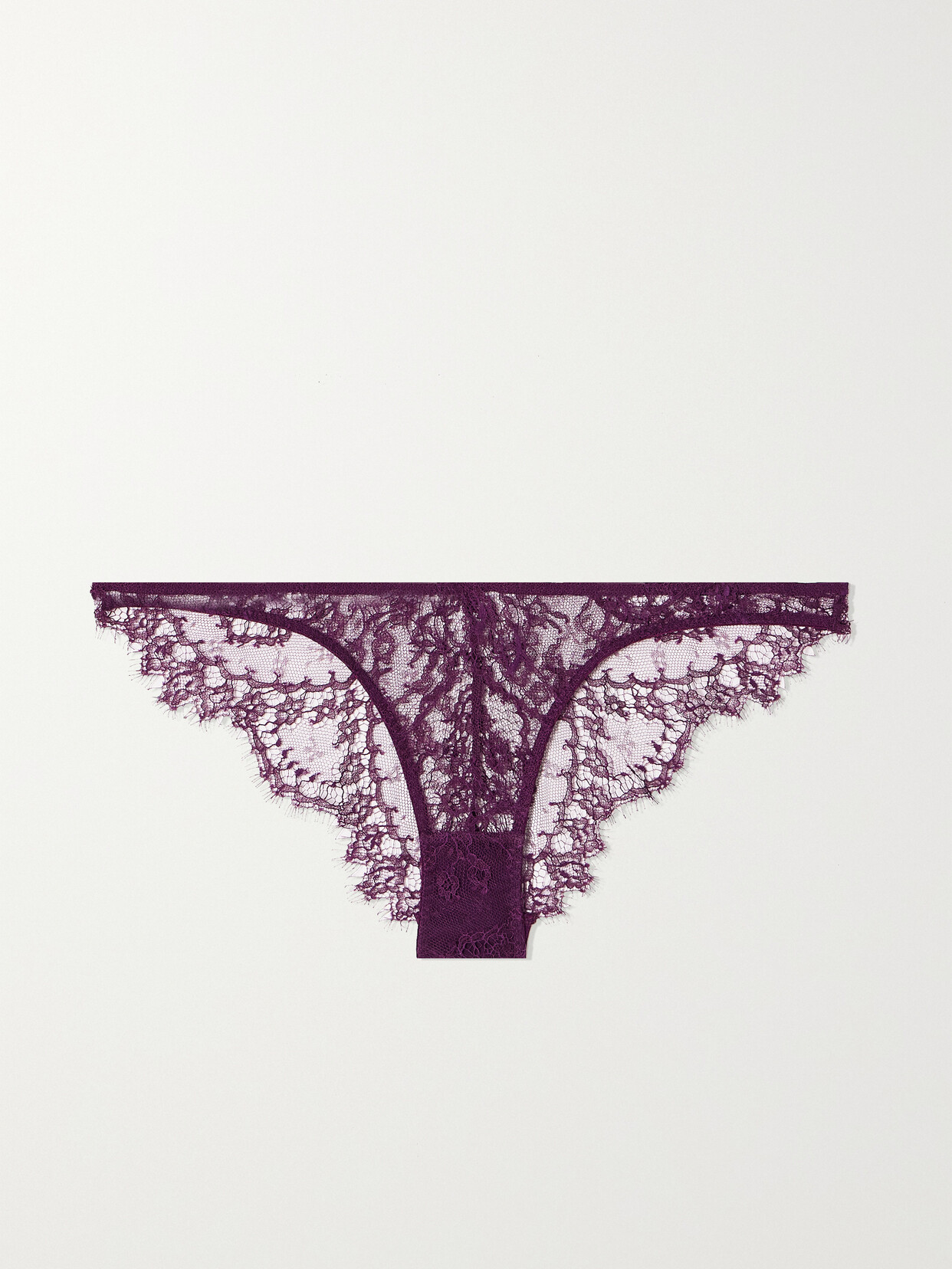 Coco de Mer - Lunaria Lace Brazilian Briefs - Burgundy