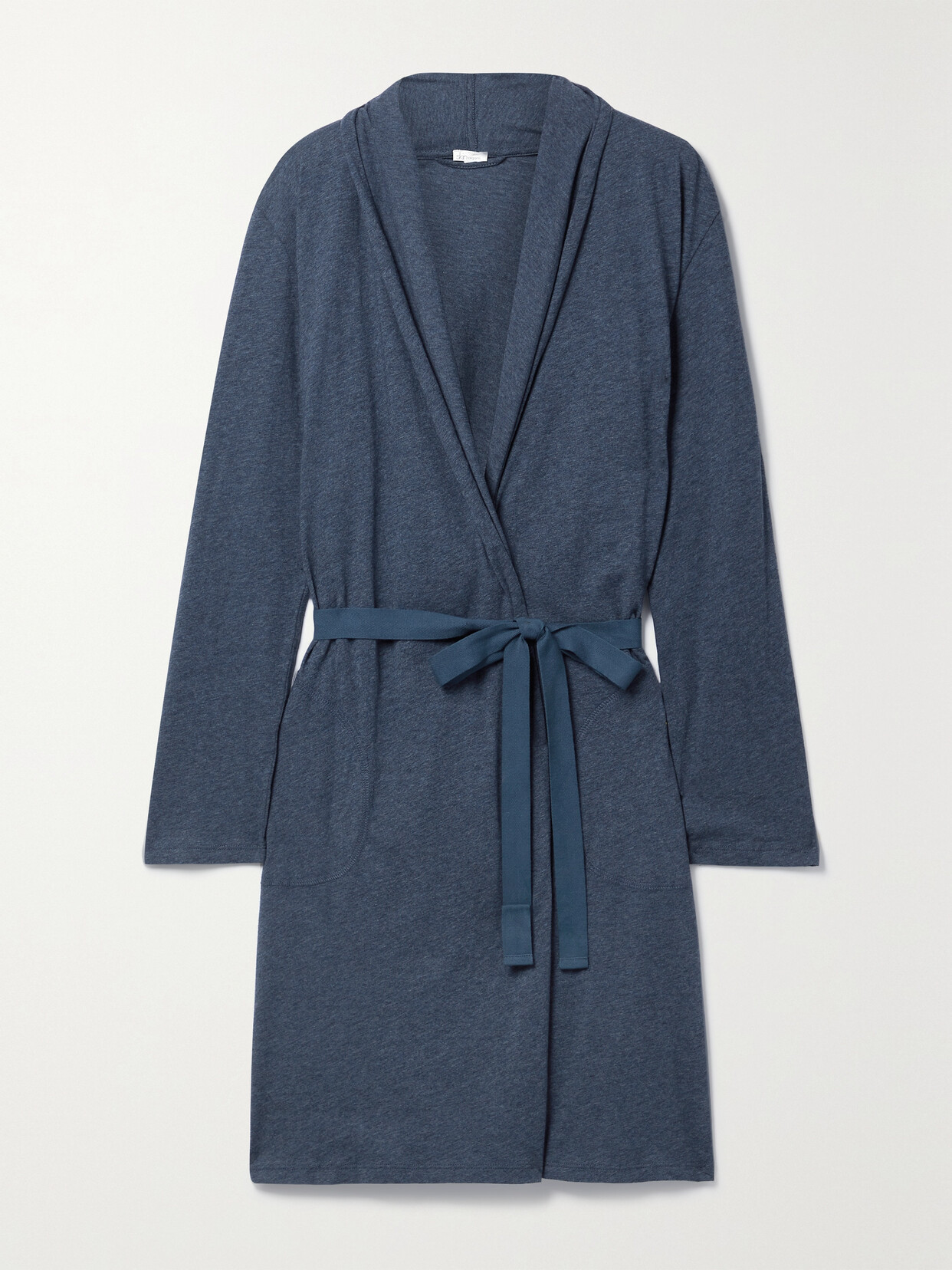 Skin - Coleen Organic Pima Cotton-jersey Robe - Blue