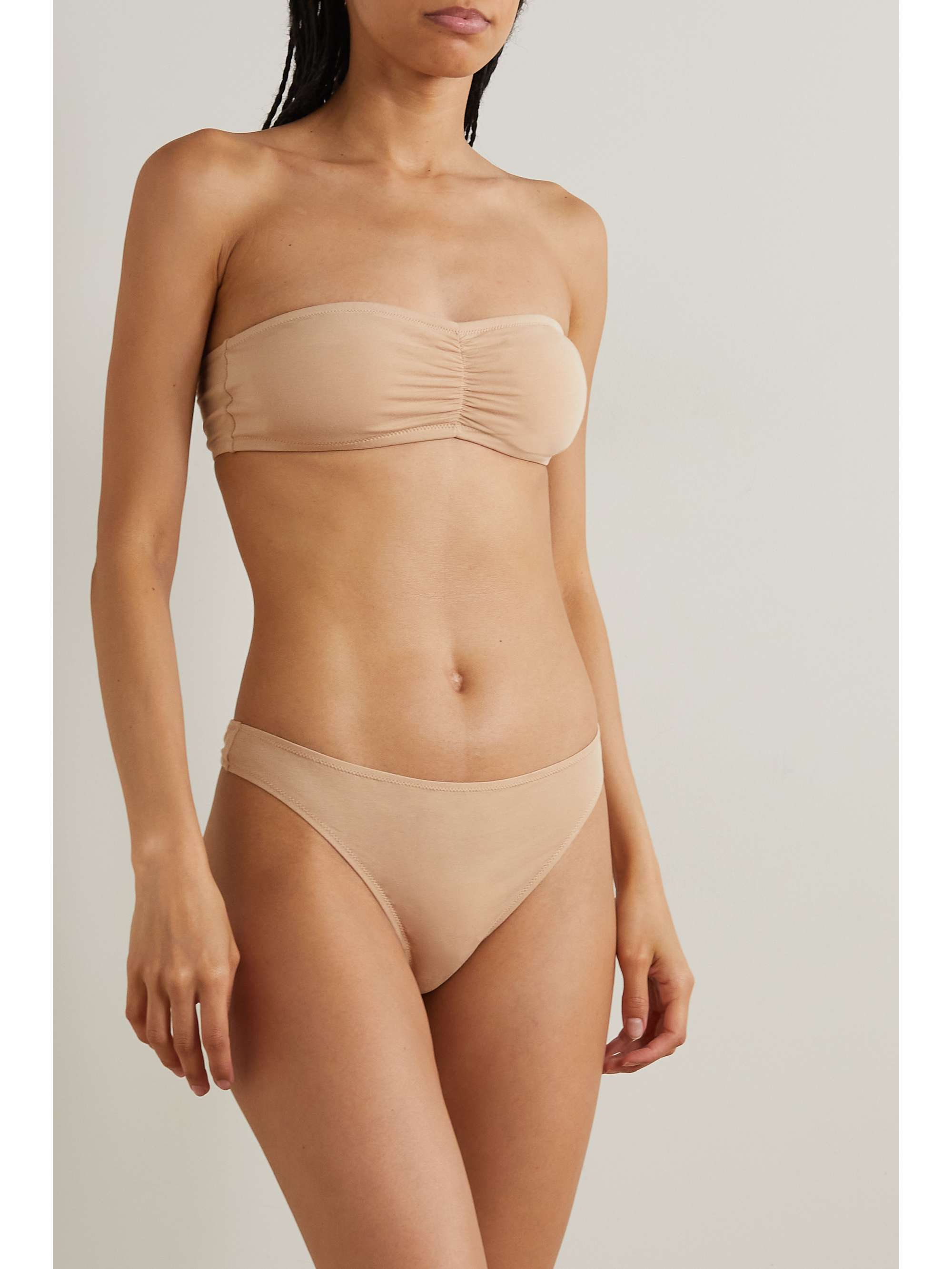 SKIN + NET SUSTAIN Gretel stretch organic Pima cotton bandeau bra